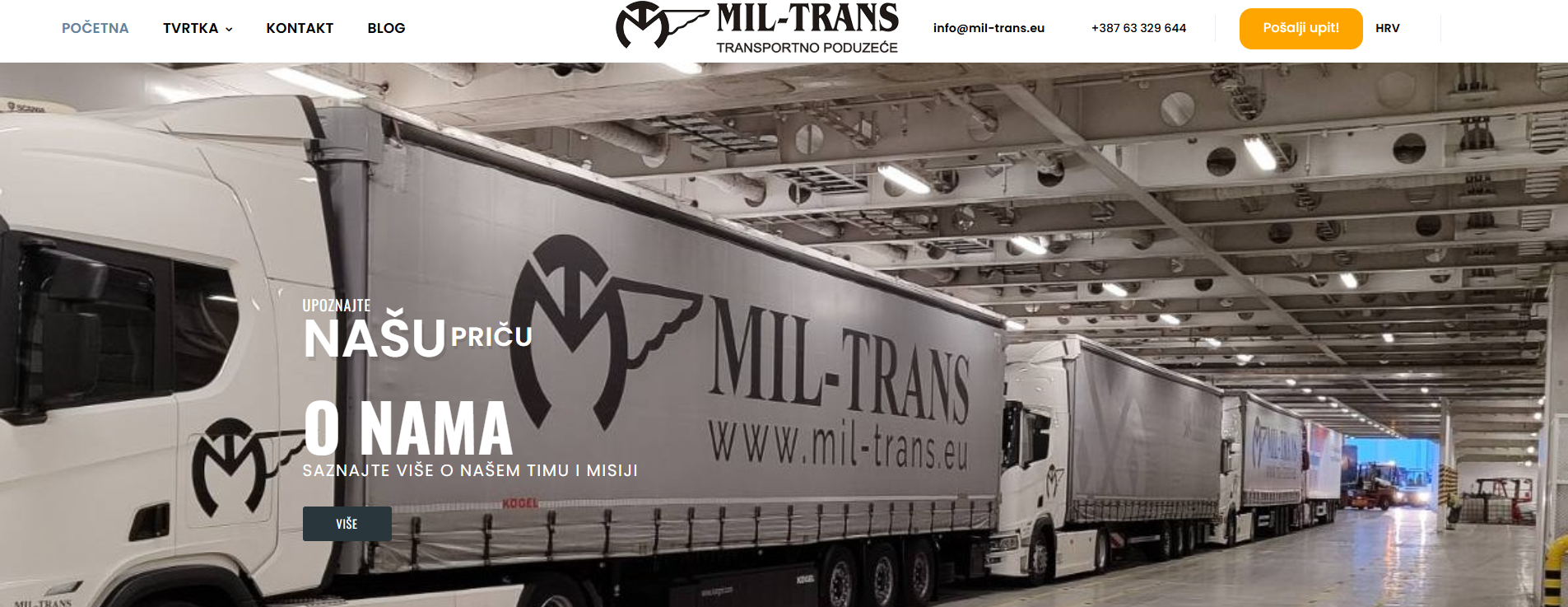 Nova web stranice www.mil-trans.eu